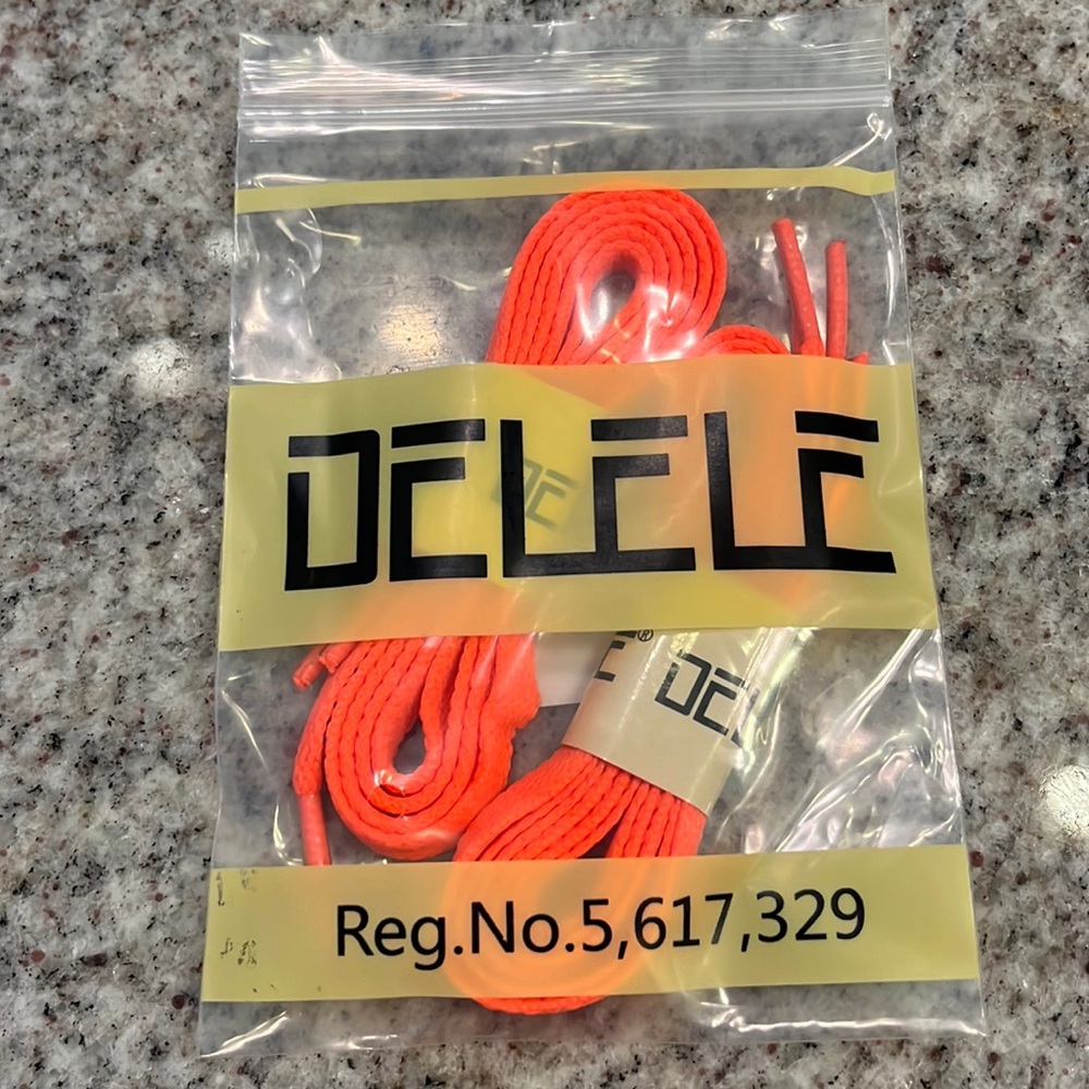 NWT orange red shoelaces